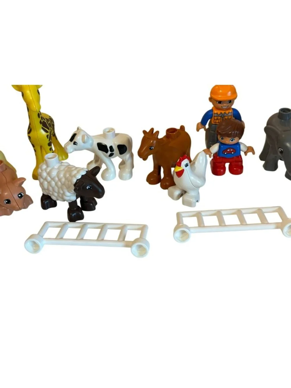 LEGO Duplo Lot Animals Zoo Farm Dinosaurs People Boys Fences Etc. Mixed Toys